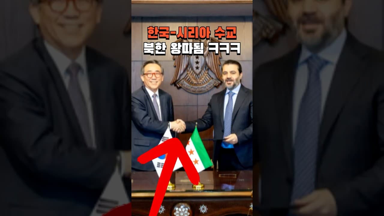 한국이 시리아랑 손잡았다고? 북한만 왕따됨ㅋㅋ