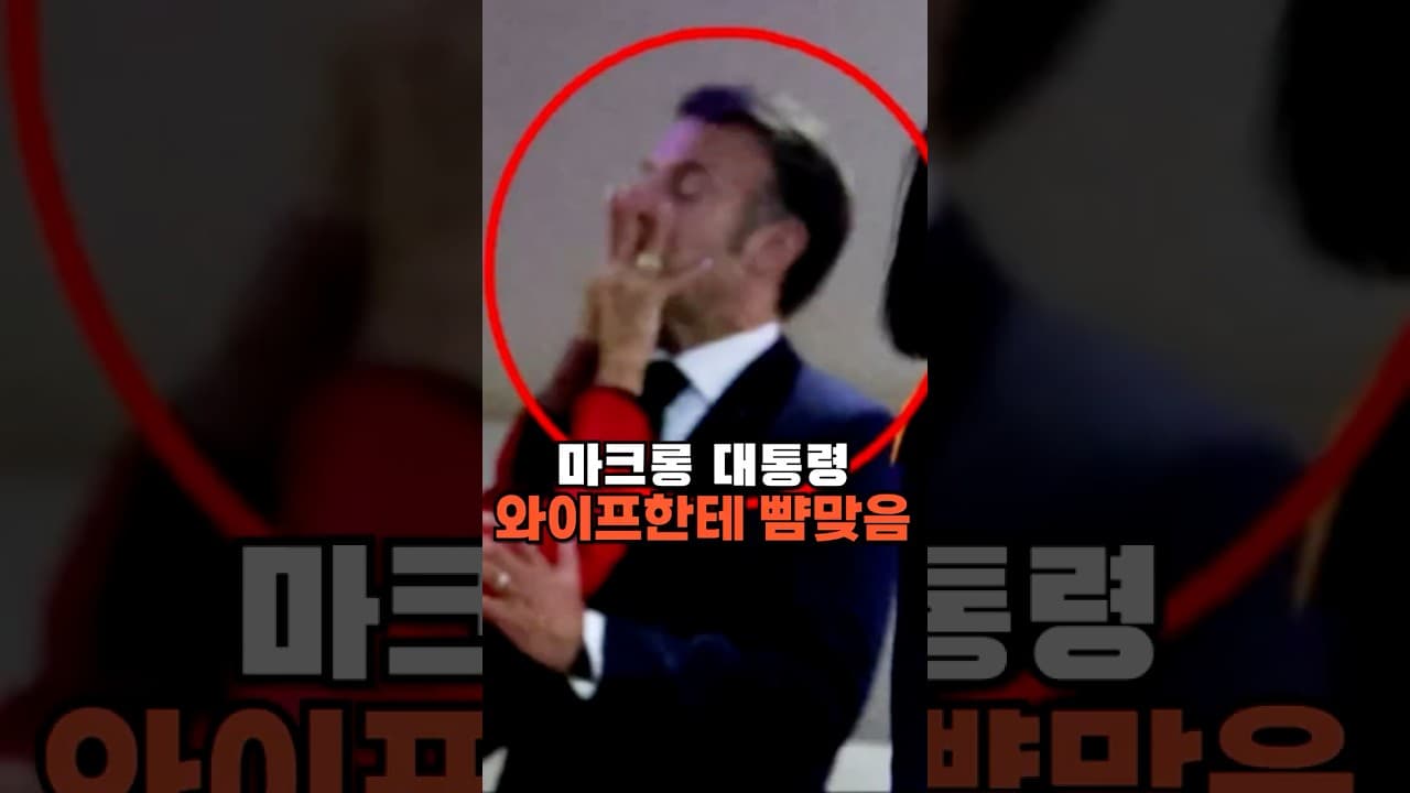 마크롱 대통령 와이프한테 뺨맞음