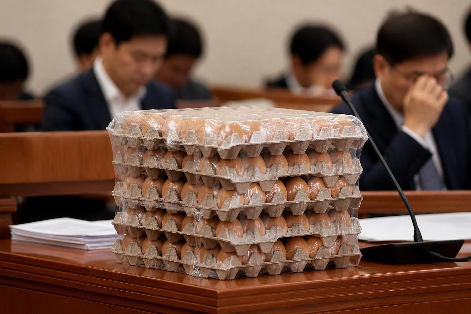 수입계란 예산낭비 논란…국감서 공방