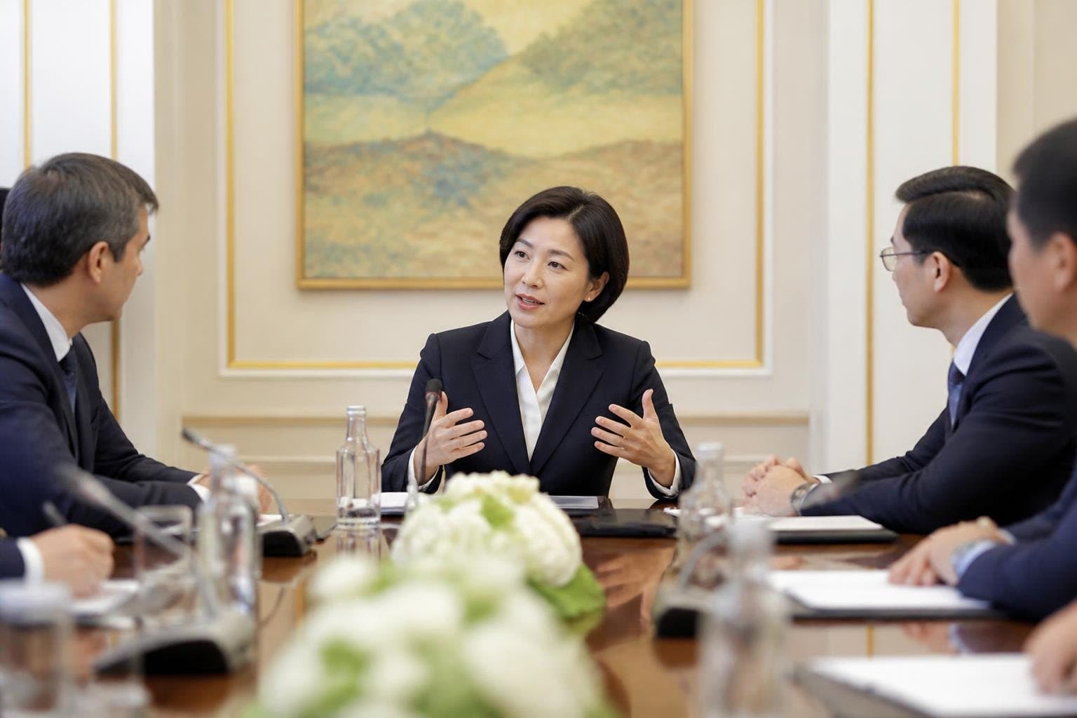 한성숙 총리, 중앙아 3개국과 자원·AI 경제협력 확대 제안