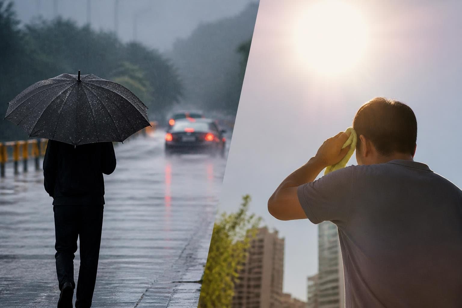 기상청, 충남 호우경보·전남·경북 등 폭염경보 동시 발표