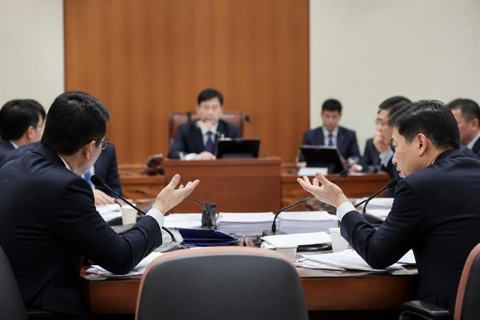 국회 종합감사서 한미동맹·국민연금 회의록 논란 격화