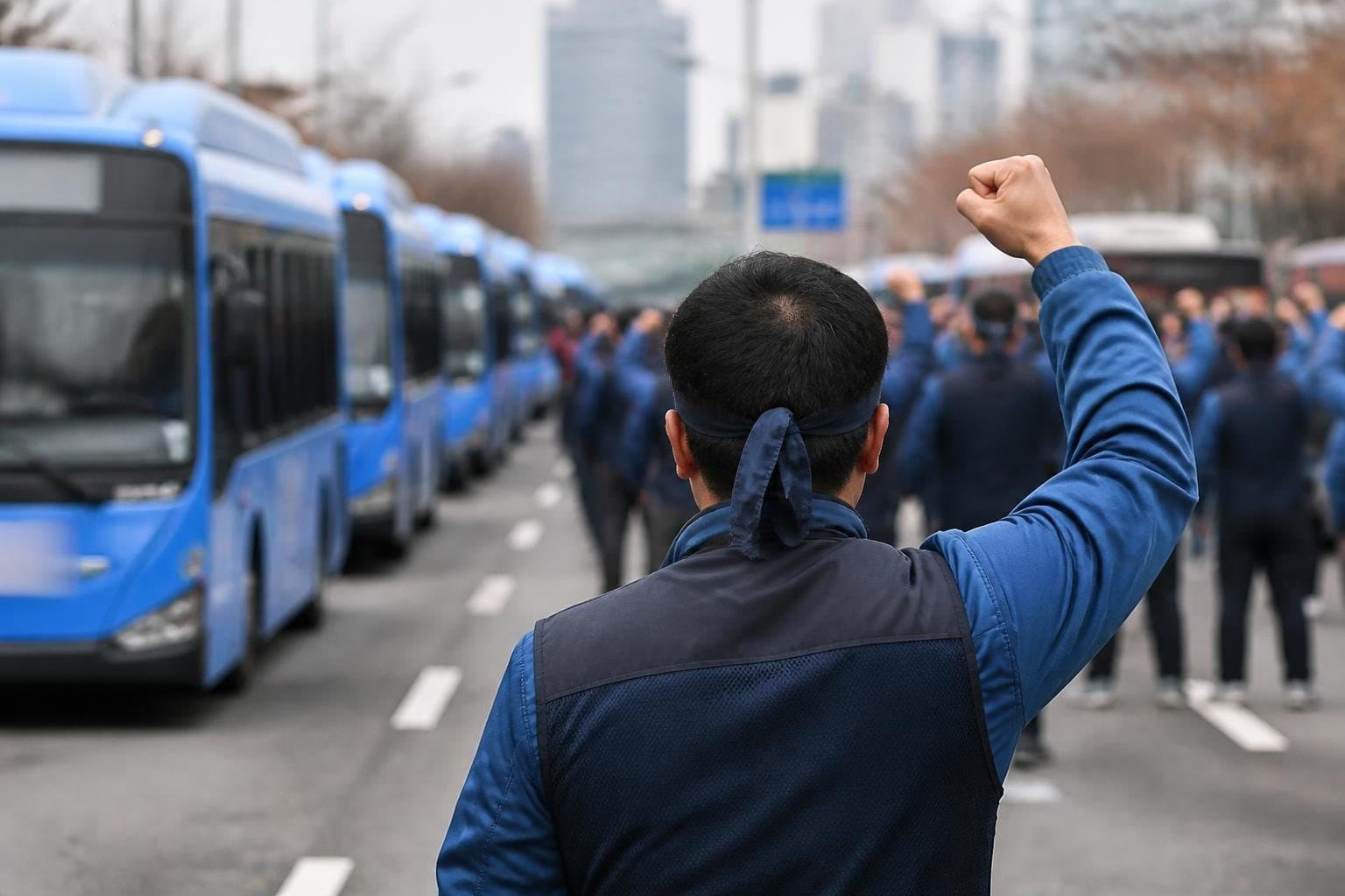 서울 버스 파업 임박, 노사 막판 협상 진행 중