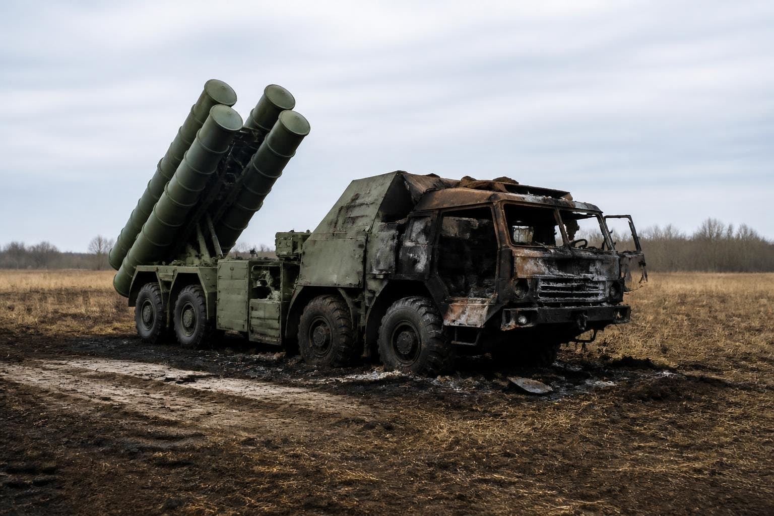 우크라이나 드론, 브랸스크주 러시아 S-400 발사대 파괴